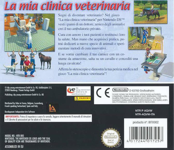 Back boxart of the game Mia Clinica Veterinaria, La (Italy) on Nintendo DS