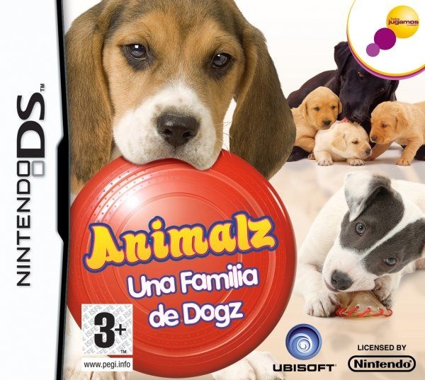 Front boxart of the game Animalz - Una Familia de Dogz (Spain) on Nintendo DS