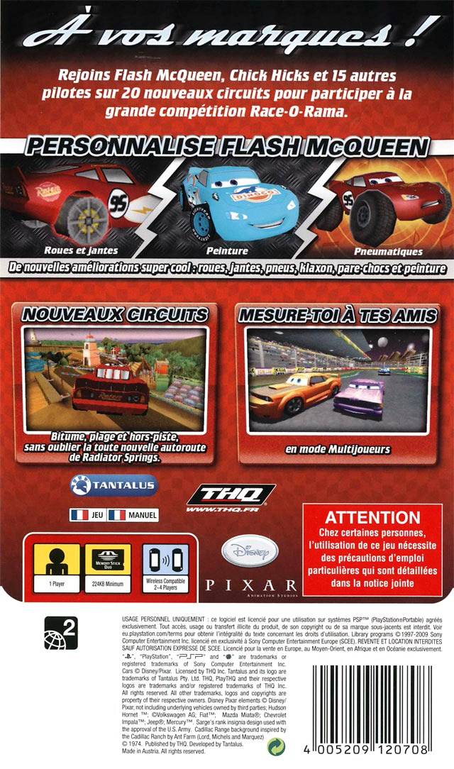 Cars Race-O-Rama boxarts for Sony PSP - The Video Games Museum