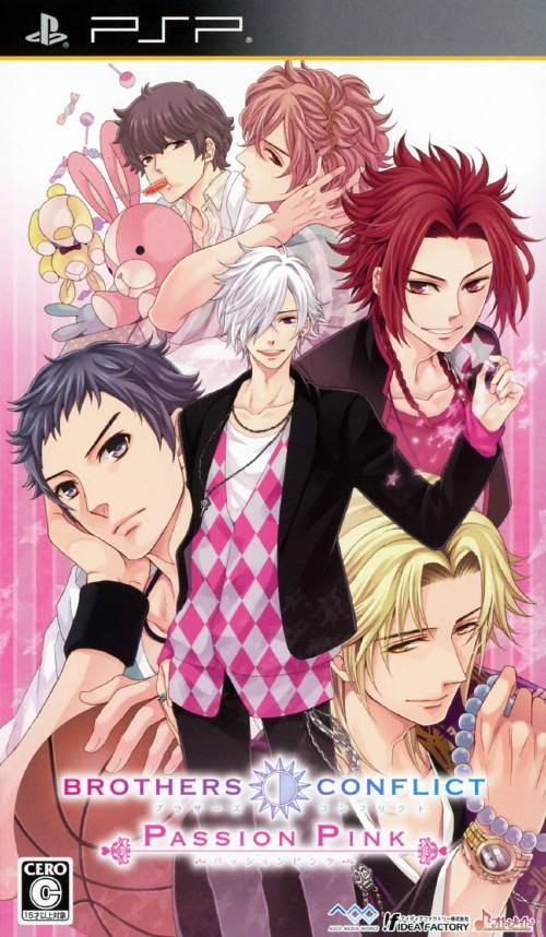 Front boxart of the game Brothers Conflict - Passion Pink (Japan) on Sony PSP