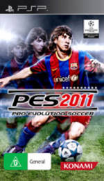 Front boxart of the game Pro Evolution Soccer 2011 (Australia) on Sony PSP