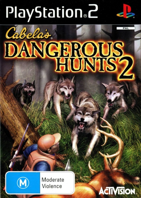 Front boxart of the game Cabela's Dangerous Hunts 2 (Australia) on Sony Playstation 2