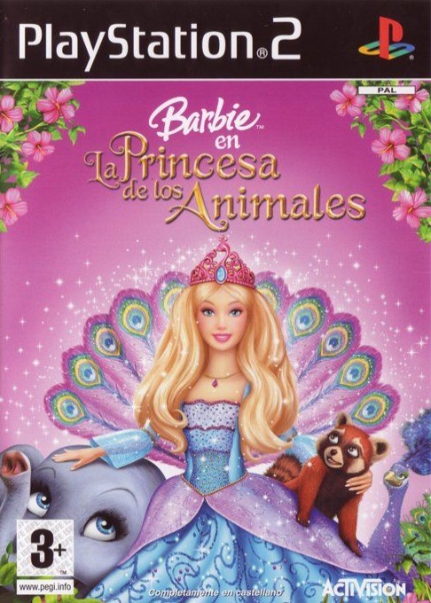 Front boxart of the game Barbie as The Island Princess (Spain) on Sony Playstation 2