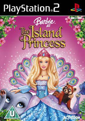 Front boxart of the game Barbie as The Island Princess (Europe) on Sony Playstation 2