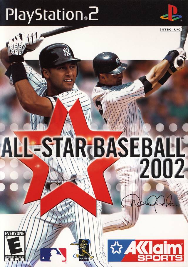 Front boxart of the game All-Star Baseball 2002 (United States) on Sony Playstation 2