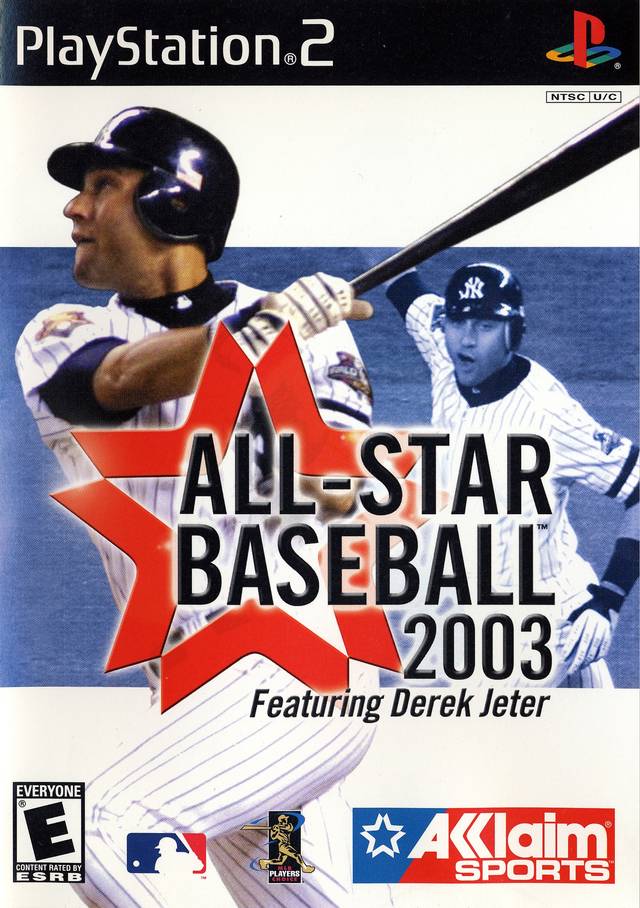 Front boxart of the game All-Star Baseball 2003 (United States) on Sony Playstation 2