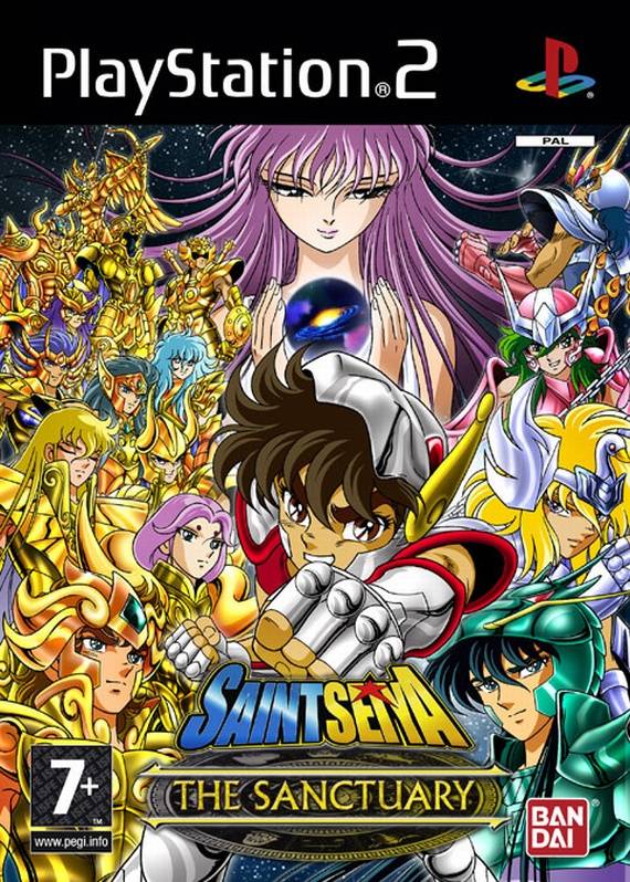 Front boxart of the game Saint Seiya - The Sanctuary (Europe) on Sony Playstation 2