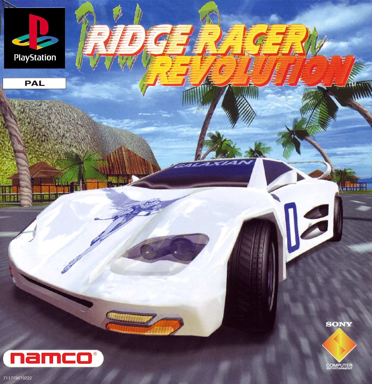 Front boxart of the game Ridge Racer Revolution (Europe) on Sony Playstation