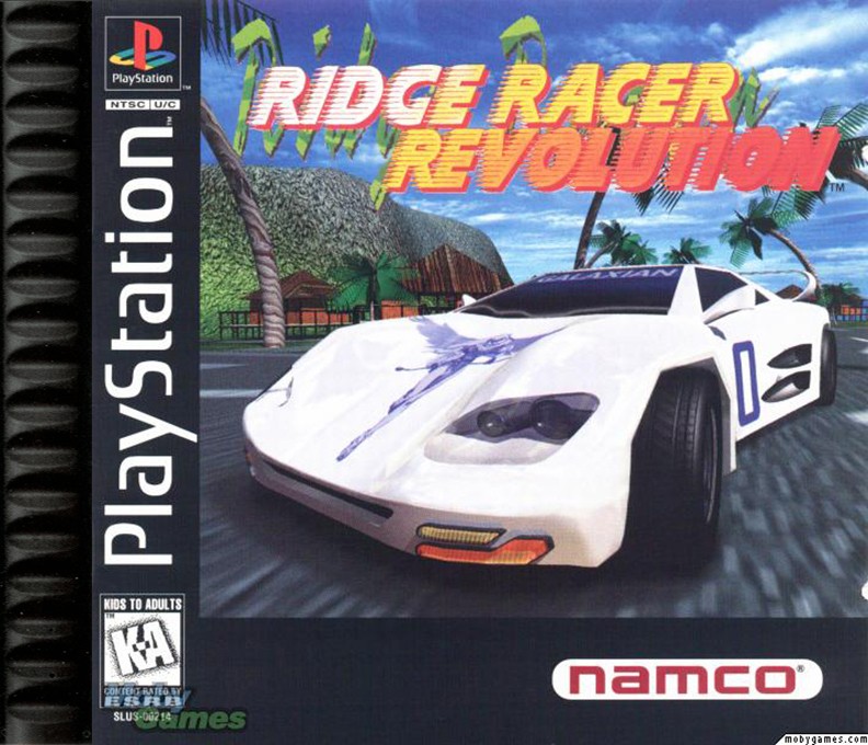 Front boxart of the game Ridge Racer Revolution (United States) on Sony Playstation