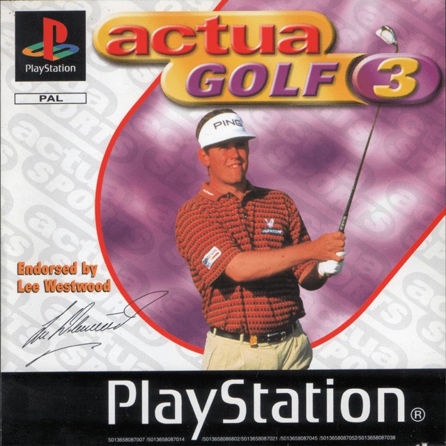 Front boxart of the game Actua Golf 3 (Europe) on Sony Playstation
