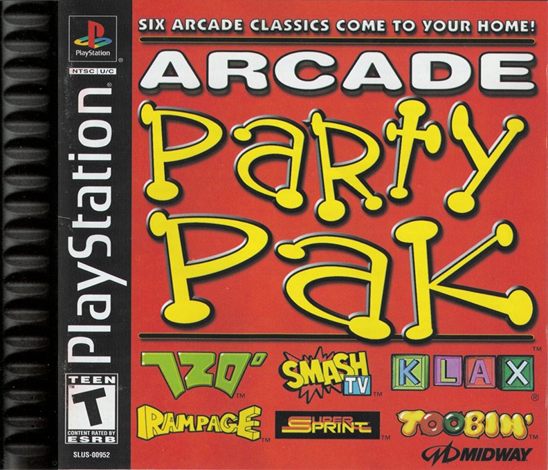 Front boxart of the game Arcade Party Pak (United States) on Sony Playstation