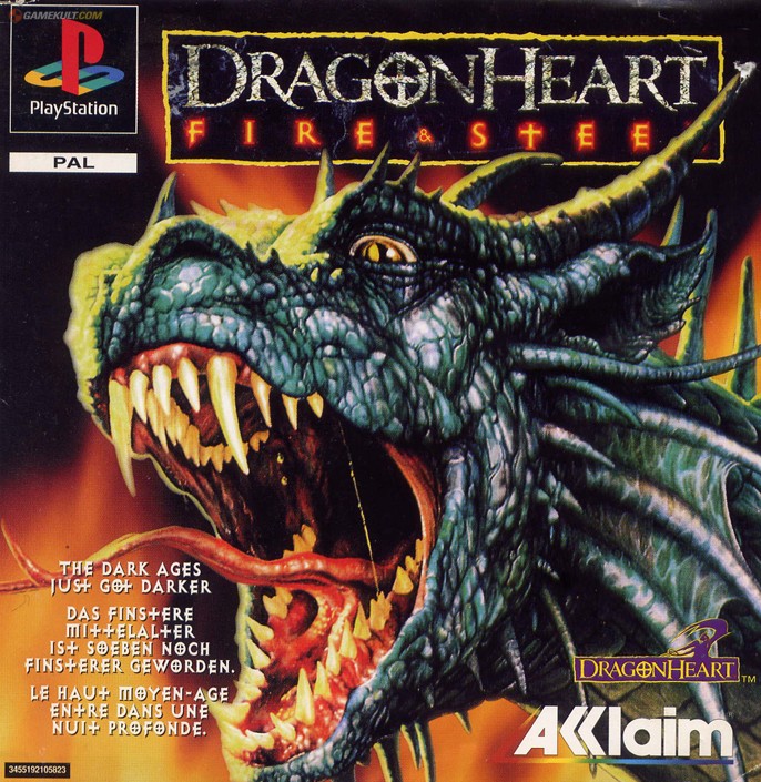 Front boxart of the game DragonHeart - Fire & Steel (Europe) on Sony Playstation