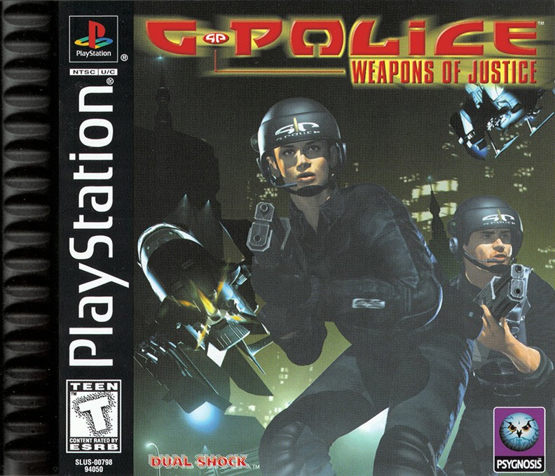 Front boxart of the game G-Police - Weapons of Justice (United States) on Sony Playstation