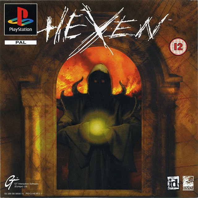 Front boxart of the game Hexen - Beyond Heretic (Europe) on Sony Playstation