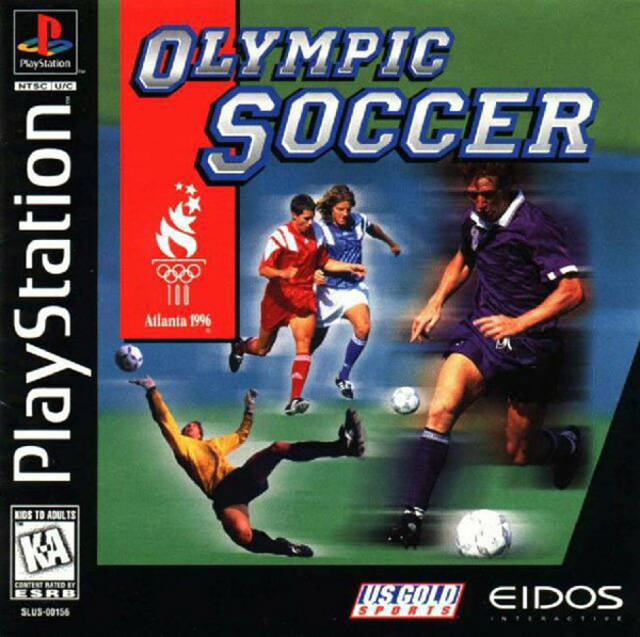 Front boxart of the game Olympic Soccer - Atlanta 1996 (United States) on Sony Playstation