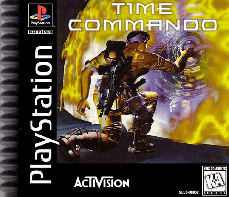 Front boxart of the game Time Commando (United States) on Sony Playstation