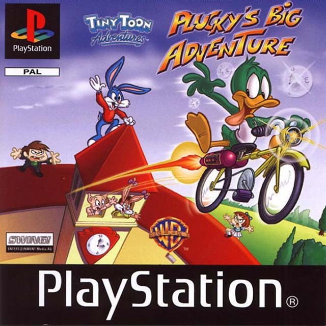 Front boxart of the game Tiny Toon Adventures - Plucky's Big Adventure (Europe) on Sony Playstation
