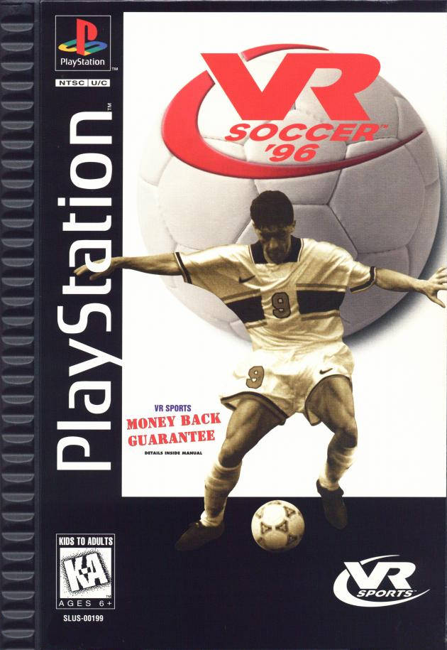 Front boxart of the game VR Soccer '96 (United States) on Sony Playstation