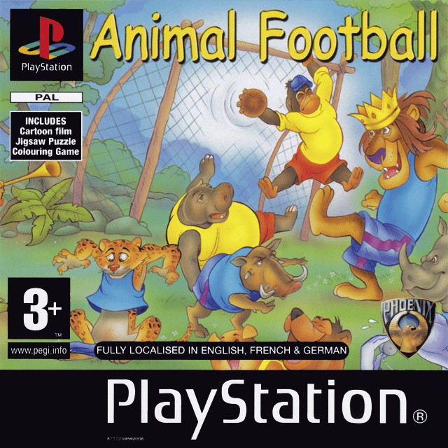 Front boxart of the game Animal Football (Europe) on Sony Playstation