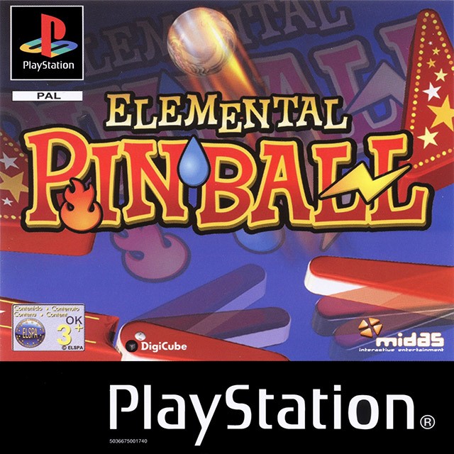 Front boxart of the game Elemental Pinball (Europe) on Sony Playstation