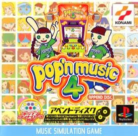 Front boxart of the game Pop'n Music 4 Append Disc (Japan) on Sony Playstation