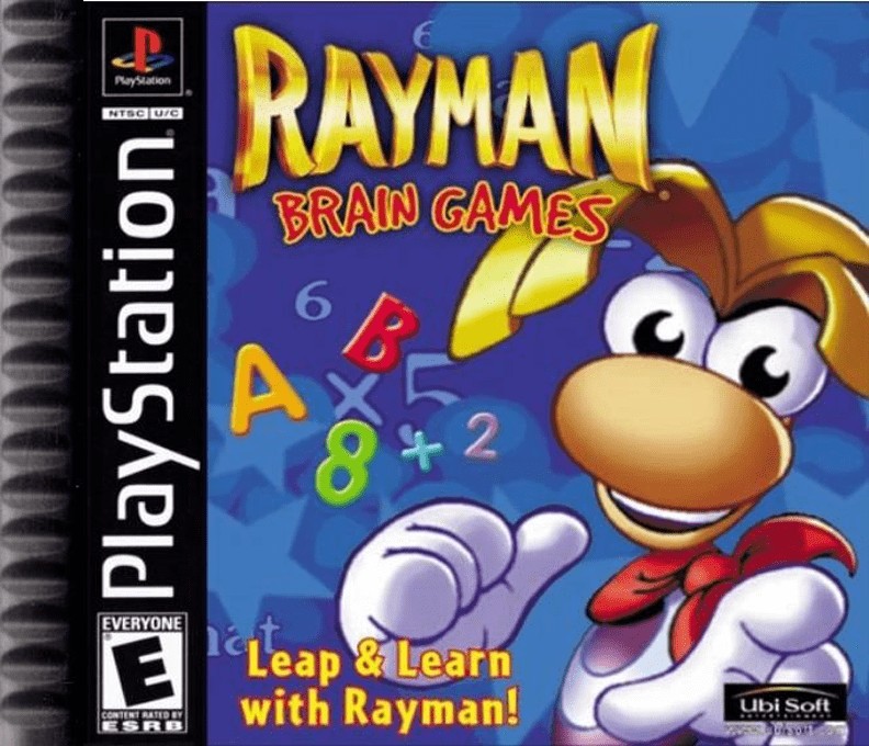 Front boxart of the game Rayman Brain Games (United States) on Sony Playstation