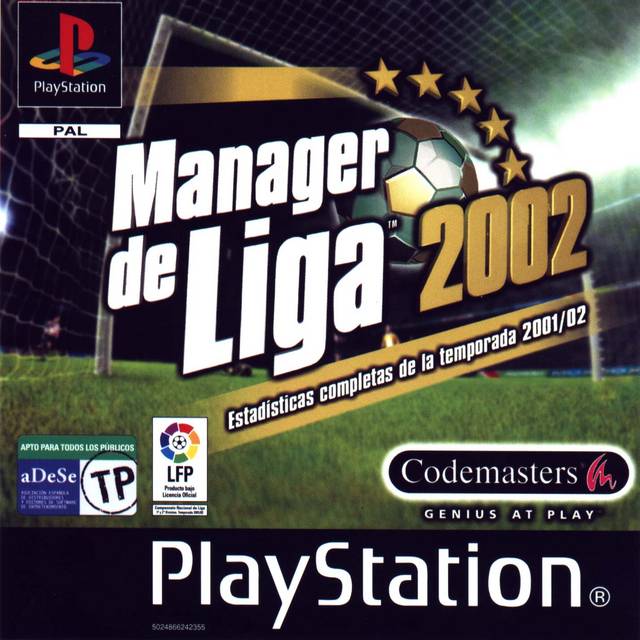 Front boxart of the game Manager de Liga 2002 (Europe) on Sony Playstation