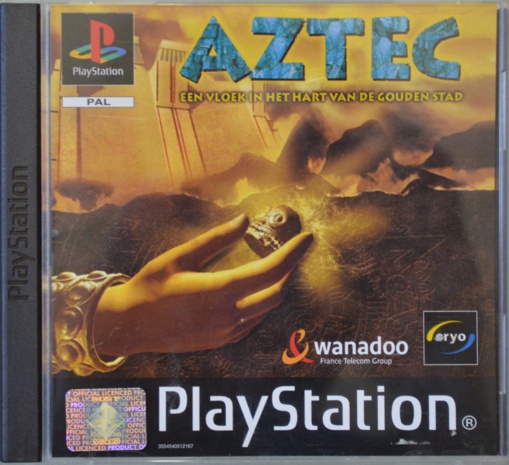 Front boxart of the game Aztec - Een Vloek In Het Hart Van De Gouden Stad (Netherlands) on Sony Playstation