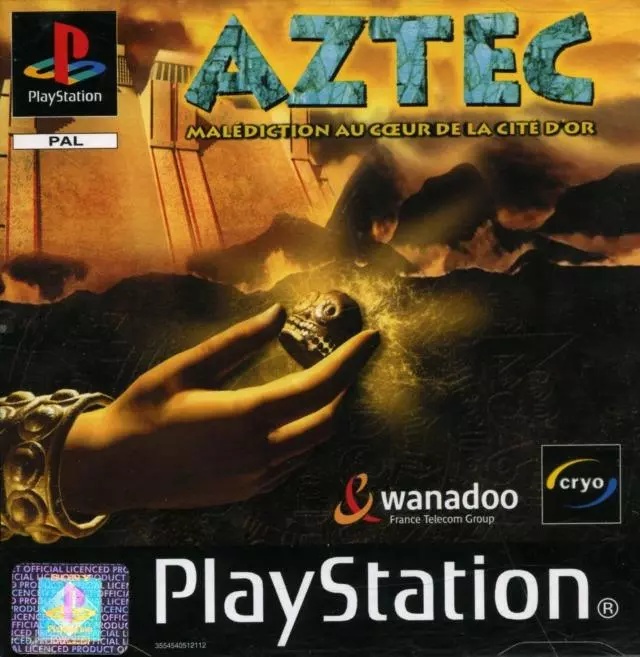 Front boxart of the game Aztec - Malédiction Au Coeur de la Cité D'or (France) on Sony Playstation