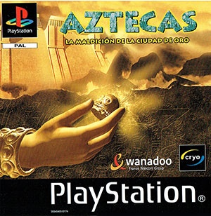 Front boxart of the game Aztecas - La Maldicion de la Ciudad de Oro (Spain) on Sony Playstation