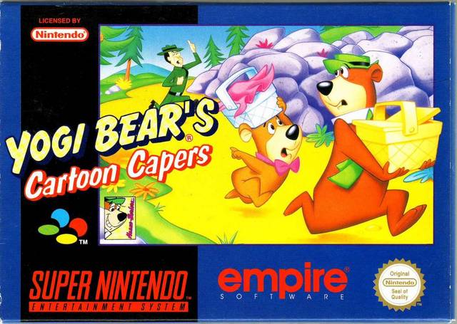 Front boxart of the game Yogi Bear's Cartoon Capers (Europe) on Nintendo Super NES