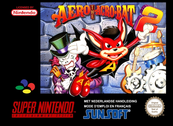 Front boxart of the game Aero the Acro-Bat 2 (Europe) on Nintendo Super NES