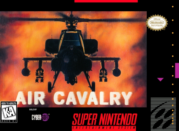 Front boxart of the game Air Cavalry (United States) on Nintendo Super NES