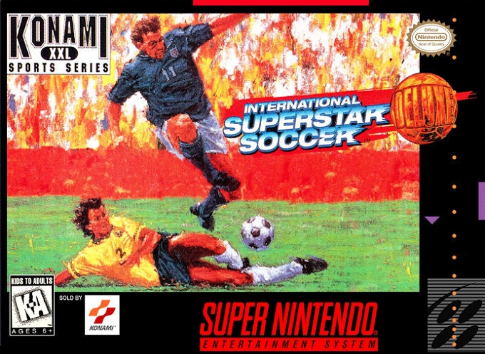 Front boxart of the game International Superstar Soccer Deluxe (United States) on Nintendo Super NES