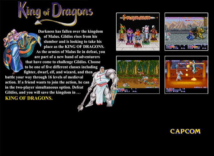 Back boxart of the game King of Dragons (Europe) on Nintendo Super NES
