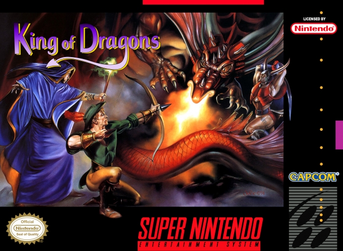 Front boxart of the game King of Dragons (United States) on Nintendo Super NES