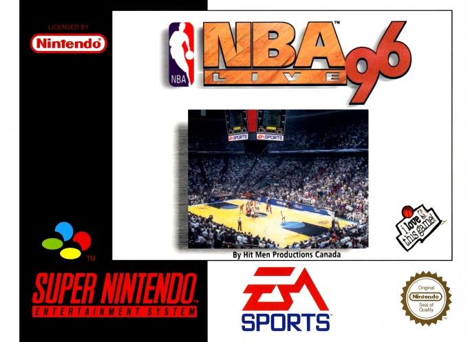 Front boxart of the game NBA Live 96 (Europe) on Nintendo Super NES