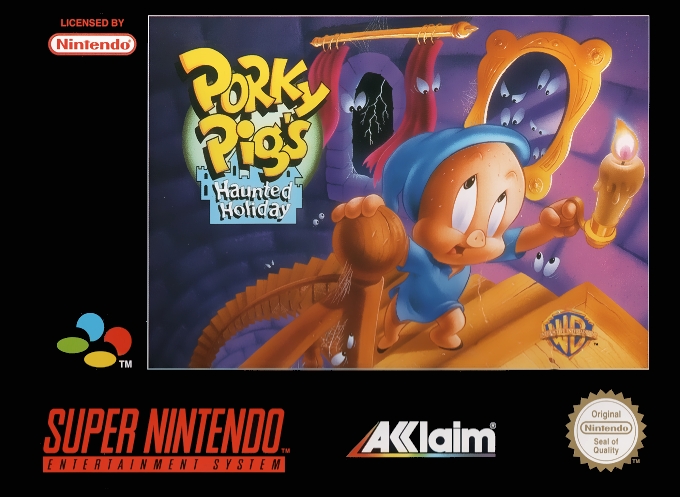 Front boxart of the game Porky Pig's Haunted Holiday (Europe) on Nintendo Super NES