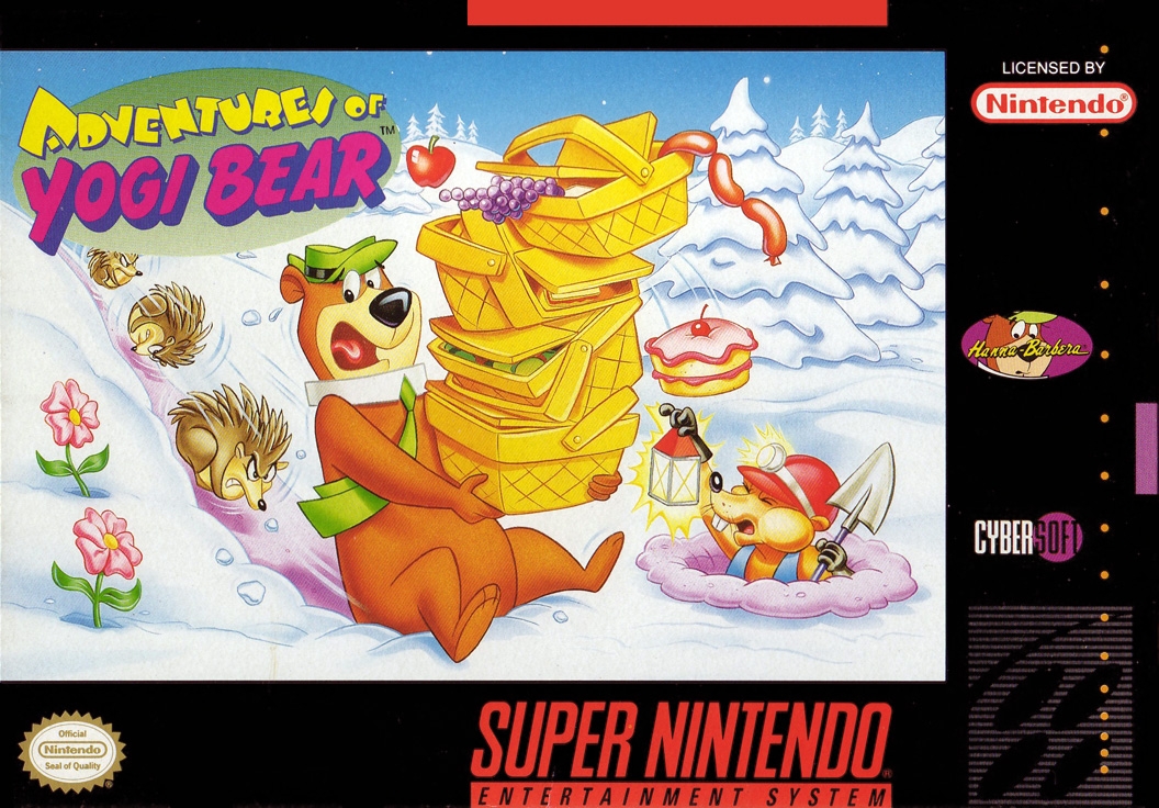 Front boxart of the game Adventures of Yogi Bear (United States) on Nintendo Super NES