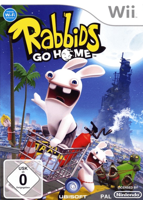 Front boxart of the game Rabbids Go Home (Germany) on Nintendo Wii