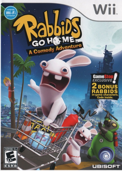 Front boxart of the game Rabbids Go Home (United States) on Nintendo Wii
