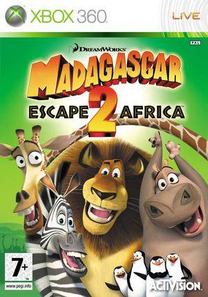 Front boxart of the game Madagascar - Escape 2 Africa (Europe) on Microsoft Xbox 360