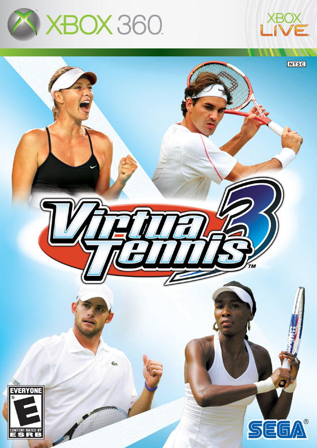 Front boxart of the game Virtua Tennis 3 (United States) on Microsoft Xbox 360