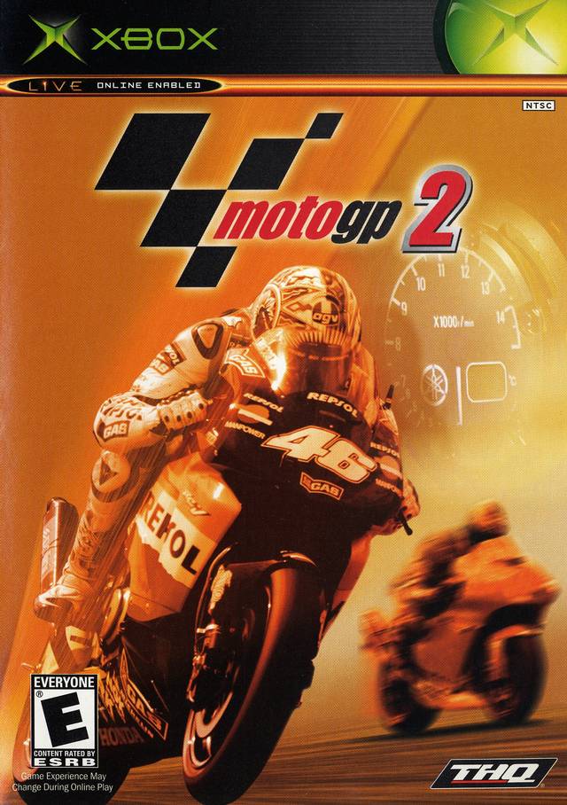 Front boxart of the game MotoGP 2 (United States) on Microsoft Xbox