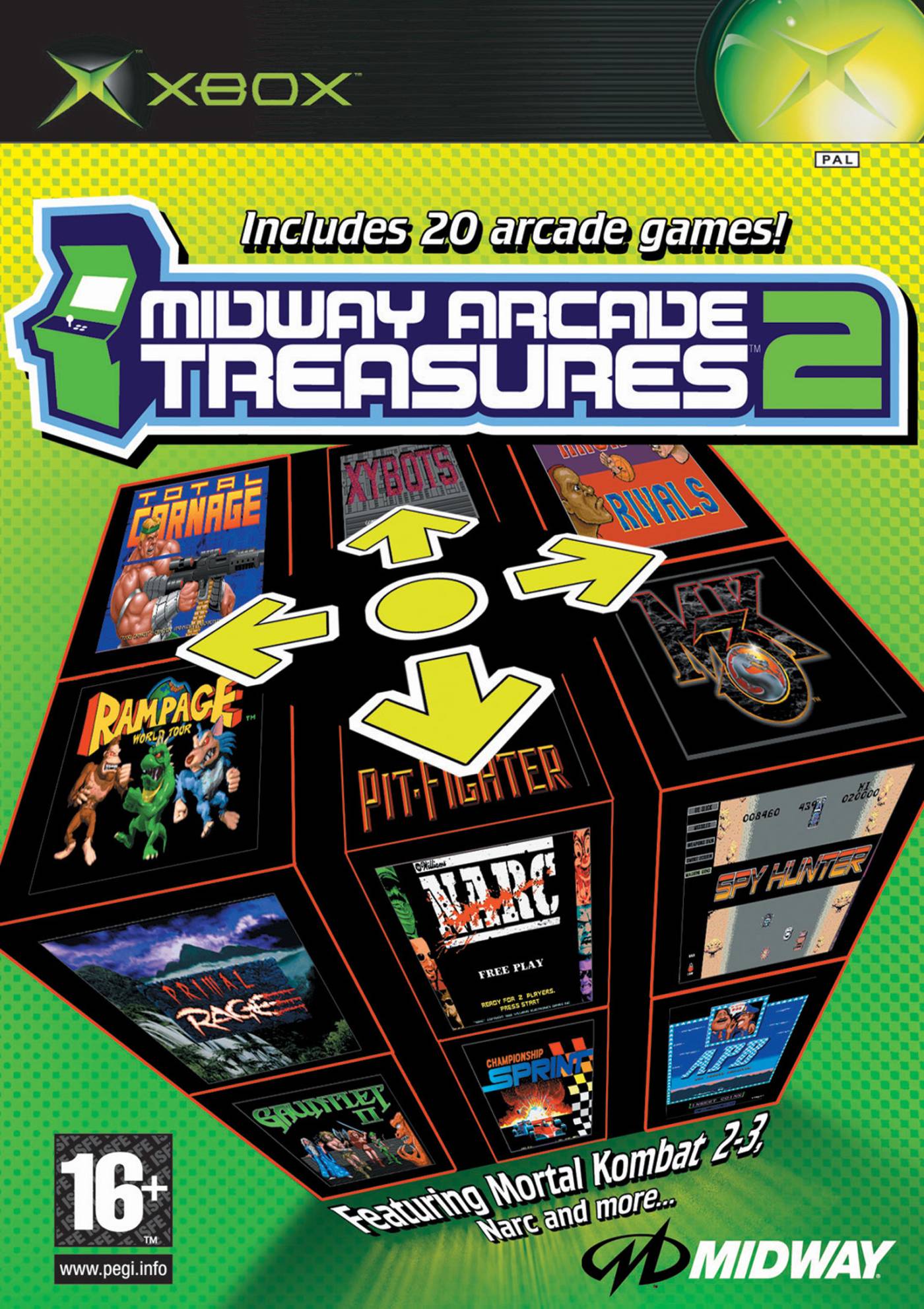 Front boxart of the game Midway Arcade Treasures 2 (Europe) on Microsoft Xbox
