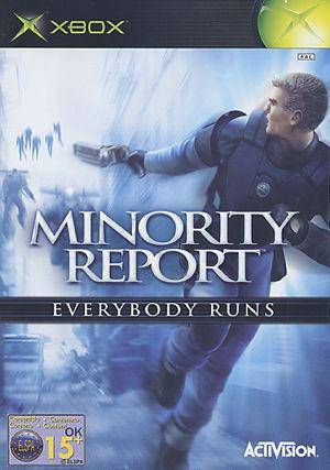 Front boxart of the game Minority Report - Everybody Runs (Europe) on Microsoft Xbox