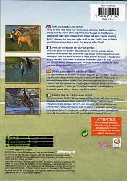 Back boxart of the game Barbie Horse Adventures - Wild Horse Rescue (Europe) on Microsoft Xbox