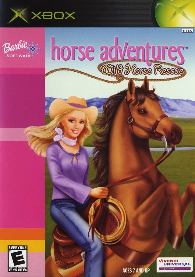 Front boxart of the game Barbie Horse Adventures - Wild Horse Rescue (United States) on Microsoft Xbox