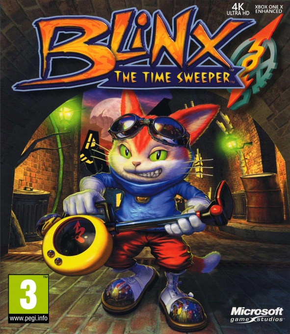 Front boxart of the game Blinx - The Time Sweeper (Europe) on Microsoft Xbox