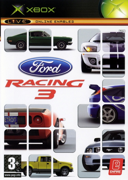 Front boxart of the game Ford Racing 3 (Europe) on Microsoft Xbox